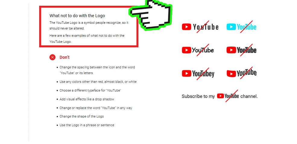 what not to do with YouTube watermark images