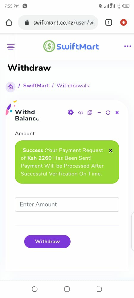 SwiftMart proof of payment 2