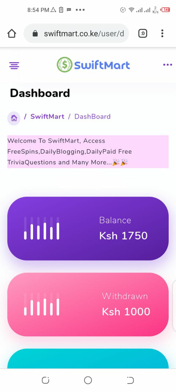 SwiftMart proof of payment 9
