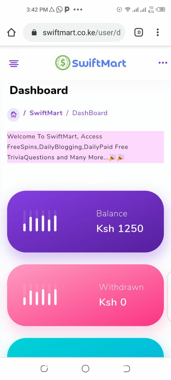 SwiftMart proof of payment 4