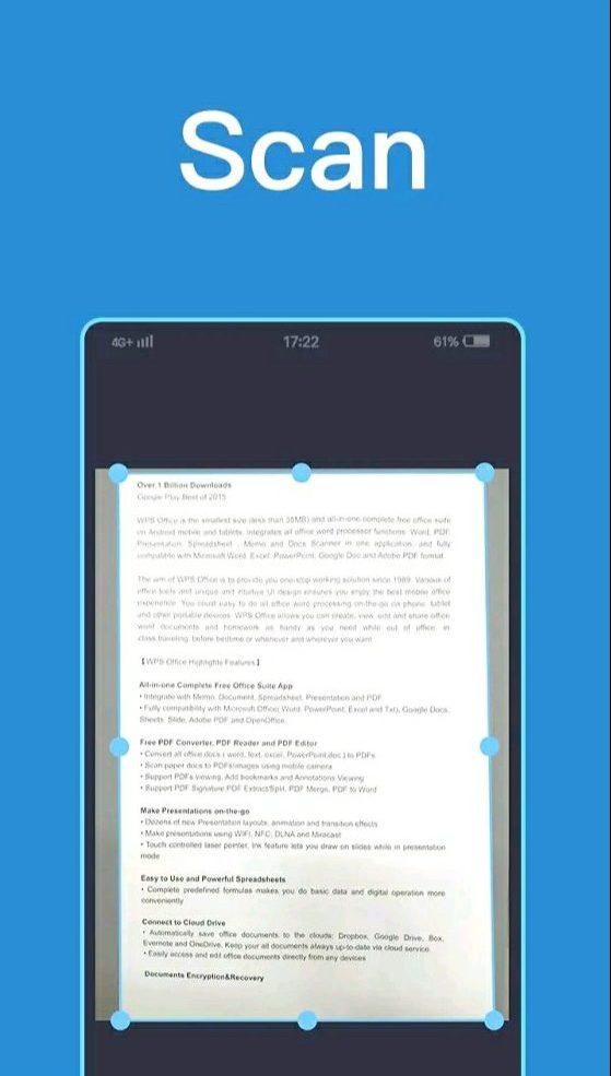 Scan your documents with WPS Office