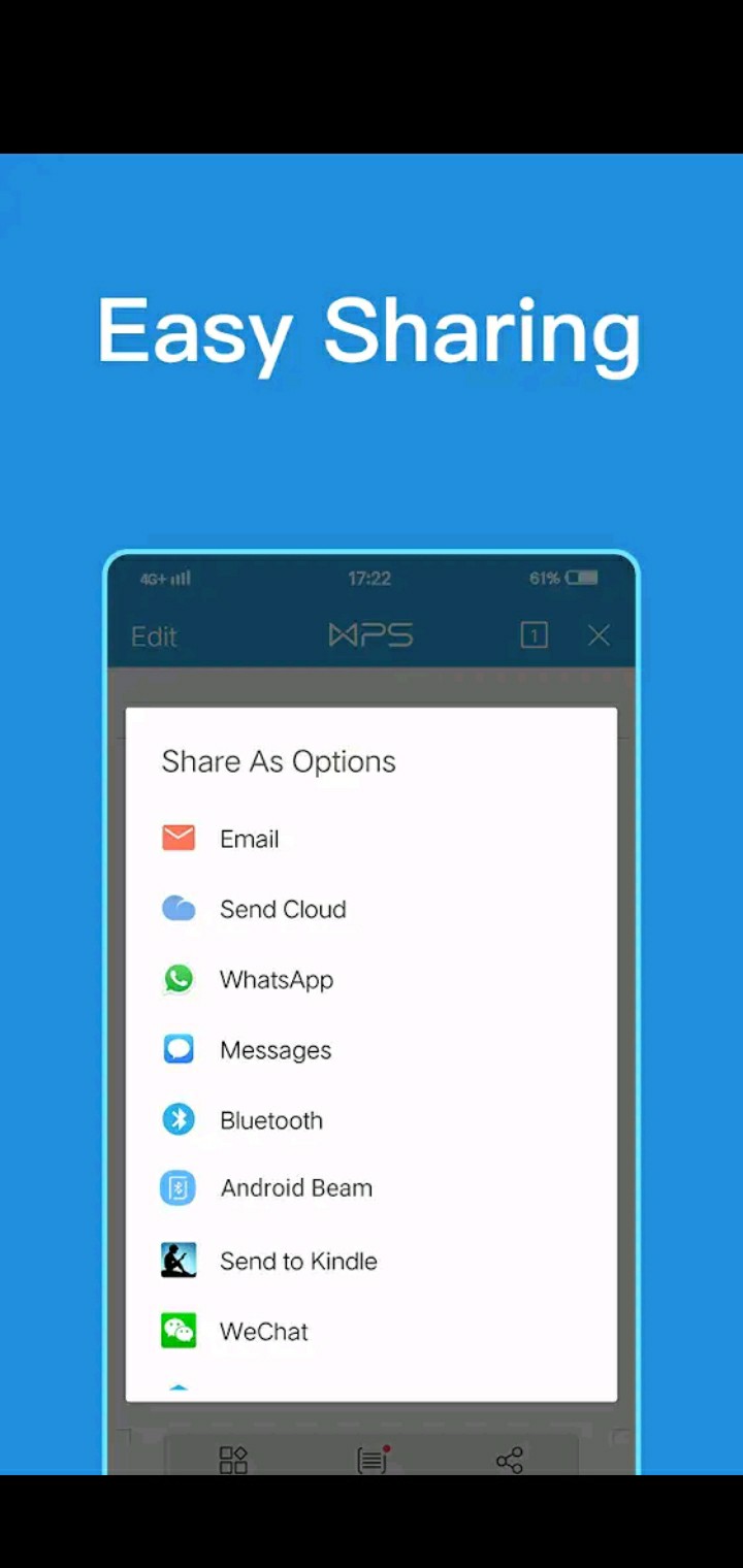 Easily share your documents after creating them with WPS office