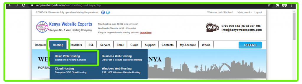 Kenyawebexperts-registering-a-new-domain-step-1