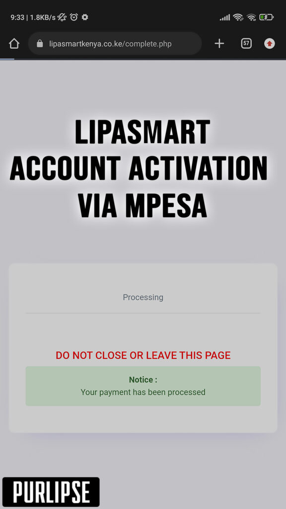 Lipasmart account activation