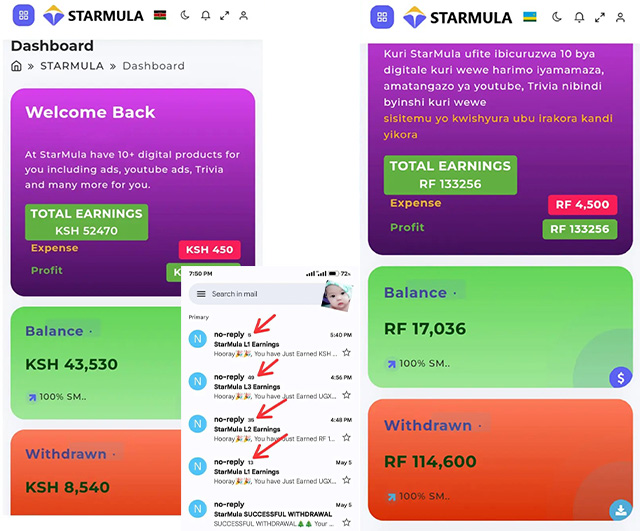 Star mula dashboard preview